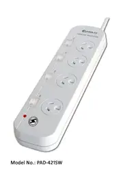 Sansai 4 Way Surge Protected Power Board W/ Extra Space