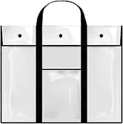Artwork Storage Bag, Poster Storage Bag, Art Organiser, Poster Bag, Large, Portable Art Bag, PVC Artwork Storage Organiser, Bulletin Board Holder for Teacher Classroom Org, black, Siehe Beschreibung