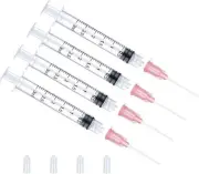 10 Pack 3ML/CC Premium Ink Filling Syringe with Blunt Needle Tip for Fountain