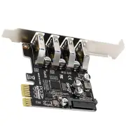 4 Port USB 3.0 PCI-E Expansion Card PCI Express PCIe USB 3.0 HUB Adapter 5Gbps