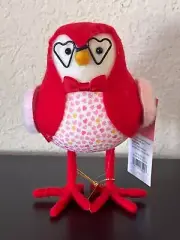 2023 Target SPRITZ Valentine's Day FLEDGE with GLASSES Fabric Bird 6" NEW w/TAGS