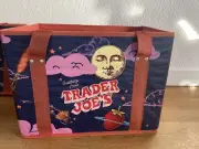 Trader Joe's Stand-Up Collapsible Grocery Tote. Sturdy Hard Sides. Limited