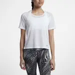 NIKE 上衣 女款 短袖上衣 運動 AS W NK MILER TOP SS BREATHE 白 891173-100