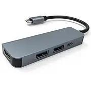 USB C Hub 4 in 1 USB C Multiport Adapter with HD 4K, USB 3.0/2.0 Ports, Type C 100W Power Delivery Charging Port Compatible for MacBook Pro/Air/IPA pro/Air ChromeBook, XPS, and More Type C Devices