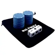 Annietfr Bilywey Upgrade Left Right Center Dice Game Set with 3 Dices + 30pcs