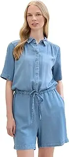 [TOM TAILOR] Women's Short Jumpsuit in Denim Look