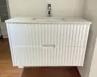 750mm Matt White Bathroom Wall Hung Vanity