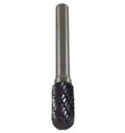 Josco JB1403T - TiAIN Coated Carbide Burr - D-Cut Ball Nosed Cylinder - 10 x 20mm - 1/4" Shank