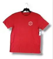 Volcom Stone Graphic logo T-Shirt True To This Short Sleeve Cotton Red XL