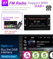 7'' Android 12 1+16GB Car Radio GPS Navigation WIFI 4G For SAAB 9-5 95 2005-2009