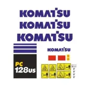 Decal Sticker Set Komatsu PC128US-10 Digger Excavator Decal Set