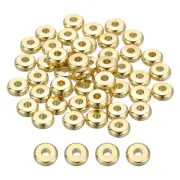 80 Pcs Flat Round Spacer Beads 5mm Brass Heishi Beads for Jewelry Making