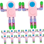 Kisangel 12pcs Finger Gyroscope Puzzle for Fun for Adults Portable Decompression Fidget Gadgets for Family Interaction Random Color