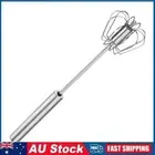 Stainless Steel Egg Beater Semi-Aautomatic Egg Whisk Beater Mixer for Cooking