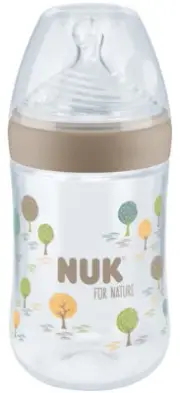 NUK: For Nature PP Bottle with Medium Teat - Beige (260ml)