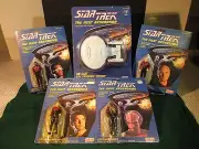 1988 Star Trek Die-Cast U.S.S Enterprise Next Generation and 4 Action Figures