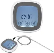 Digital Meat Thermometer for Cooking,BBQ Food Thermometer with Probe Touch Screen Temperature Gauge Instant Read Thermometer