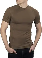 [281Z] Mens Military Moisture Wicking T-Shirt - Tactical Training Army Professional - Polartec Delta (Coyote Brown)
