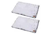 2x Paws & Claws 70x100cm Large Calming Plush Pet Dog Soft Durable Blanket Grey