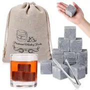 12 Pcs Extra Large Whiskey Ice Cubes 1.6 Inch Jumbo Whiskey Rocks Gift Set fo...