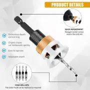 Countersink Drill Bit Set Practical Countersink Bits with Adjustable Depth beLFn