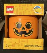 LEGO® 4032 5005886 Pumpkin Storage Head - Large Orange Halloween Jack-o-Lantern