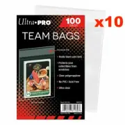 1000 x Ultra Pro Team Bags Resealable Card Toploader Protector 10 Packs of 100