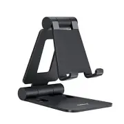 Dual Folding Cell Phone Stand, Fully Adjustable Foldable Desktop Phone Holder