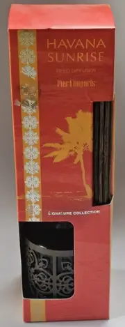 Rare Pier One Reed Diffuser Oil Set Signature Colletion Havana Sunrise 5oz