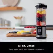 Ninja - Blast 18 oz. Portable Blender - Black/Silver