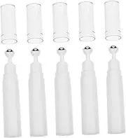 ARTSEWPLY 5pcs Roll Eye Cream Essential Oils Essential Oil Roller Bottles Mini Makeup Containers Travel Skincare Containers Empty Bottles Rolling Ball Applicator White Acrylic