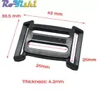 Plastic Multi-function Tri-Glide Slider Adjust Arched Buckle