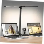Dimmable LED Desk Lamp with USB Charging Port, 50 Lighting Modes Dual Black