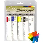 Chromacryl Acrylic Paint Tubes Set Primary Cool