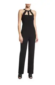 $298 BCBGMAXAZRIA Marlin Jumpsuit Black Size S