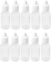 SHUILING 10pcs Plastic Dropper Bottle, Empty Eye Liquid Dropper Bottles with Childproof Cap, Refillable Squeezable Bottle (15ML)