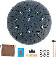 Steel Tongue Drum, Outdoor Rain Drum, Steel Drum, Rain Drum for Outside, Steel Tongue Drum Rain Chime Cheerful Tongue Drum Rain for Rain Outdoor (Navy)
