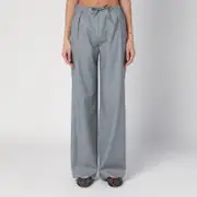 [Loulou Studio] Gray wide pants with drawstring 40 FR Grey