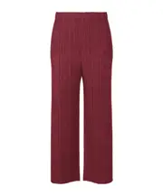 Pleats Please Issey Miyake March Straight-Leg Pleated Trousers 2,3 bordeaux