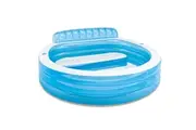 Intex 229x 218cm Outdoor Inflatable Swim Center Family Kids Pool w Seat Backrest
