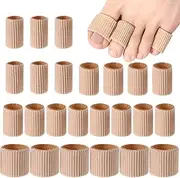 Toe Cushion Tube Toe Tubes Sleeves Soft Gel Corn Pad Protectors for Cushions Corns, Blisters, Calluses, Toes and Fingers (24 Pieces, Mixed Size Toe Cushion Tube)
