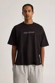 [Factorie] Factorie - Half Half Heavyweight Box Fit Graphic Tshirt - Hh black/half half futuristic L HH BLACK/HALF HALF FUTURISTIC
