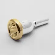 Bach 24K Gold Rim & Cup Megatone Large Shank Trombone Mouthpiece, 1G