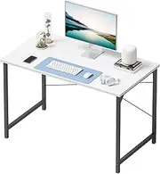 CubiCubi Computer Desk, 40 inch Small Home Office Desk for Small Spaces, Modern Simple Style for Home, Office, Study, Writing, White
