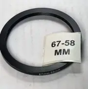 67-58mm Step-Down Lens Filter Converter Adapter Ring 67mm-58mm Metal E67 to E58