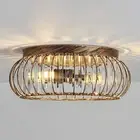 Modern Crystal Ceiling Light Oil Rubbed Bronze Flush Mount Ceiling Light Fixture