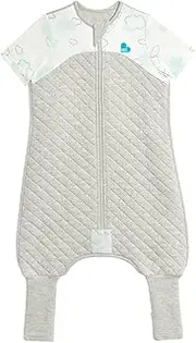 Love To Dream Sleep Suit - Twin Zipper - Grid Pads - Reduce Slipping - Machine Wash - Wearable Blanket - All Season - Onesie - Play and Sleep - 1.0TOG