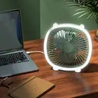 Desktop Fan Portable Fan 3 Speeds Wind Quiet Easy Carrying Table Lamp Fan for