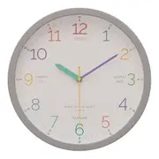 LEARN The Time Grey 30cm Silent Wall Clock