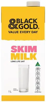 Black & Gold Milk Skim Long Life 1ltr x 1